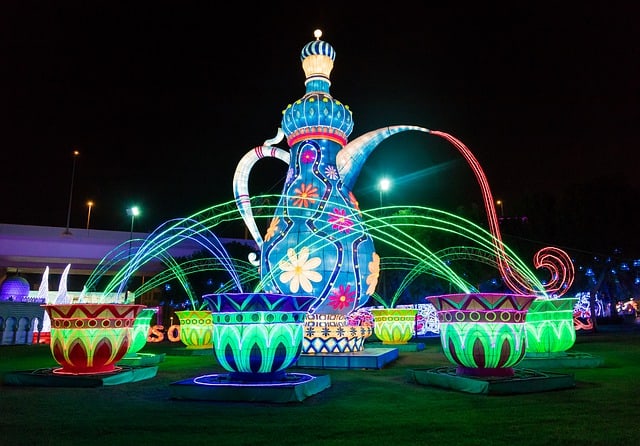 Dubai garden glow